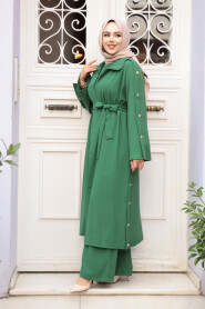 Modest Green Three Suit 7677Y - 1