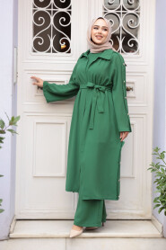 Modest Green Three Suit 7677Y - 2