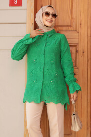 Modest Green Tunic 13991Y - 2