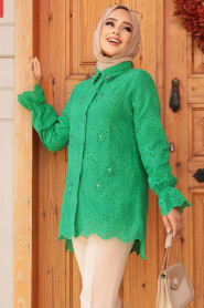 Modest Green Tunic 13991Y - 3