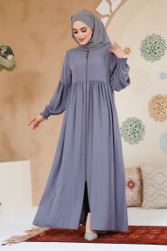 Modest Grey Abaya 45286GR 