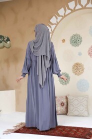 Modest Grey Abaya 45286GR - 4