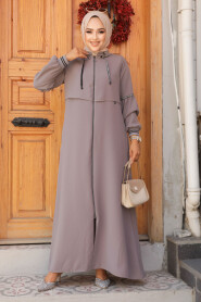 Modest Grey Abaya For Women 62602GR - 2