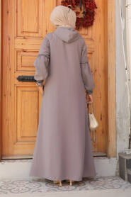 Modest Grey Abaya For Women 62602GR - 3