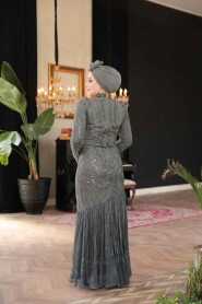 Modest Grey Bridesmaid Dress 51621GR - 4