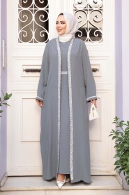 Modest Grey Dress Dual Suit 76852GR - 2