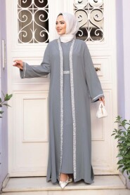 Modest Grey Dress Dual Suit 76852GR - 3