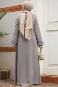 Modest Grey Dubai Abaya 520090GR - 3