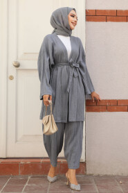 Modest Grey Kimono Dual Suit 12531GR - 3