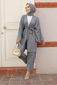 Modest Grey Kimono Dual Suit 12531GR - 1