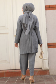 Modest Grey Kimono Dual Suit 12531GR - 4