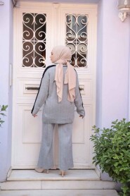 Modest Grey Knitwear Dual Suit 50163GR - 4