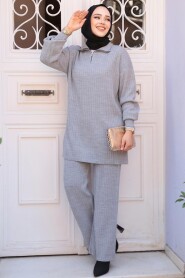 Modest Grey Knitwear Dual Suit 60381GR - 3
