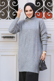 Modest Grey Knitwear Jumper 20061GR - 2