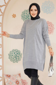 Modest Grey Knitwear Jumper Top 17203GR 