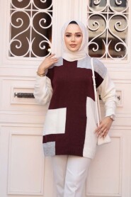 Modest Grey Knitwear Jumper Top 88101GR - 3