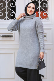 Modest Grey Knitwear Tunic 20223GR - 3