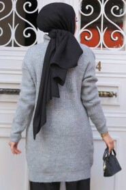 Modest Grey Knitwear Tunic 20223GR - 4