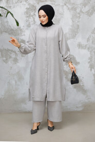 Modest Grey Plus Size Dual Suit 25492GR - 2