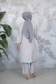 Modest Grey Plus Size Dual Suit 51991GR - 4