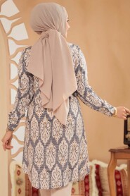 Modest Grey Plus Size Tunic 11736GR - 3