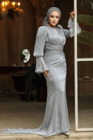 Modest Grey Prom Dress 48531GR - 1