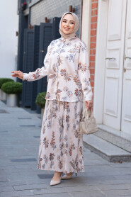 Modest Grey Skirted Dual Suit 13028GR - 4