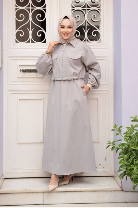 Modest Grey Skirted Dual Suit 4458GR - NEVA STYLE