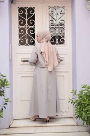 Modest Grey Skirted Dual Suit 4458GR - 4
