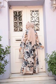 Modest Grey Summer Dress 19039GR - 3