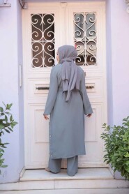 Modest Grey Three Suit 7677GR - 4