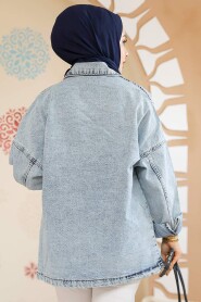 Modest İce Blue Denim Jacket 16699BM - 5