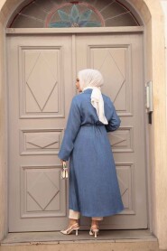 Modest İndigo Blue Coat 6714IM - 4