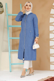 Modest İndigo Blue Coat 70792IM - 2