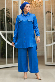 Modest İndigo Blue Dual Suit 10691IM - 1