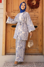 Modest İndigo Blue Dual Suit 12122IM - 1