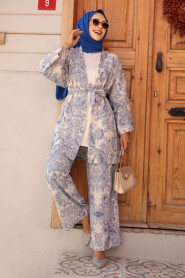 Modest İndigo Blue Dual Suit 12122IM - 2