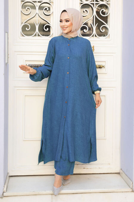 Modest İndigo Blue Dual Suit 19017IM - NEVA STYLE