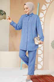 Modest İndigo Blue Dual Suit 28131IM 