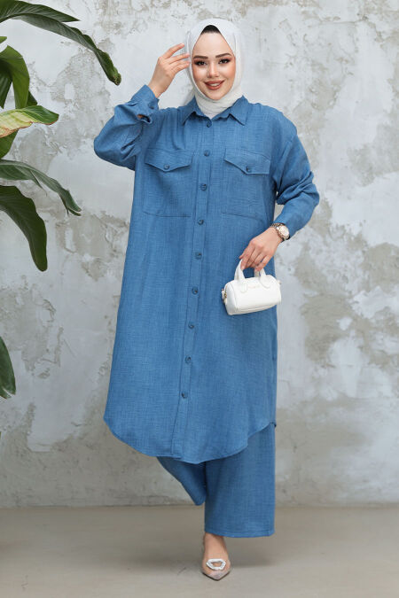 Modest İndigo Blue Dual Suit 44661IM - NEVA STYLE