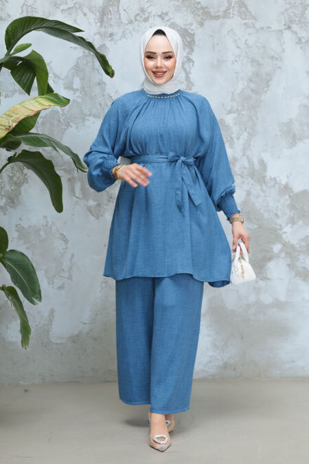 Modest İndigo Blue Dual Suit 44691IM - NEVA STYLE