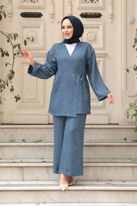 Modest İndigo Blue Dual Suit 50183IM - NEVA STYLE