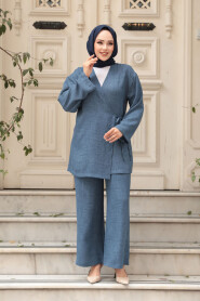 Modest İndigo Blue Dual Suit 50183IM - 3