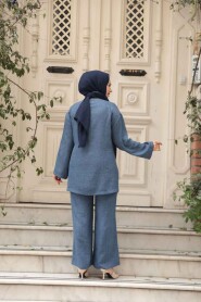 Modest İndigo Blue Dual Suit 50183IM - 4