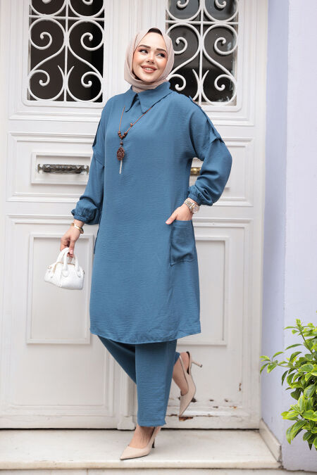 Modest İndigo Blue Dual Suit 52631IM - NEVA STYLE