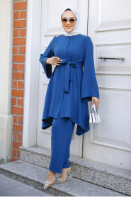 Modest İndigo Blue Dual Suit 65875IM - 4
