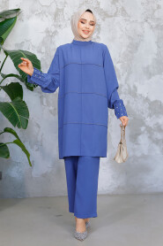 Modest İndigo Blue Dual Suit 65883IM - 1