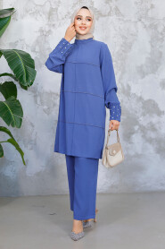 Modest İndigo Blue Dual Suit 65883IM - 2