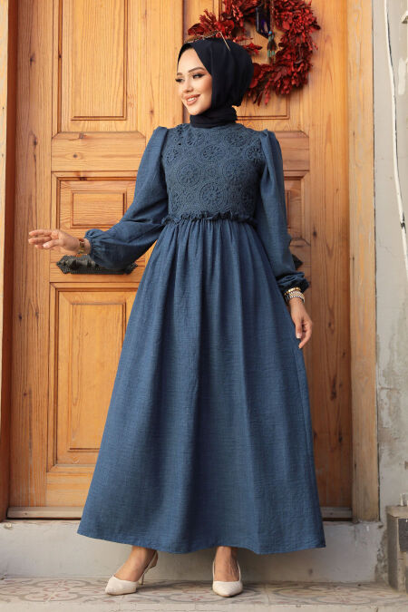 Indigo Boho Maxi Dress