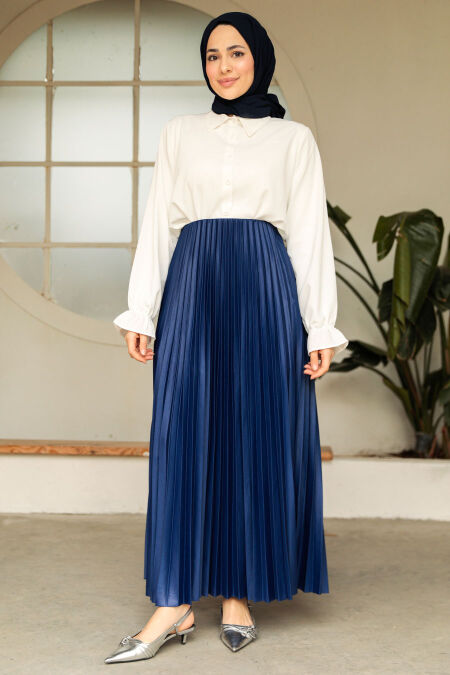 Modest İndigo Blue Skirt 9207IM - NEVA STYLE